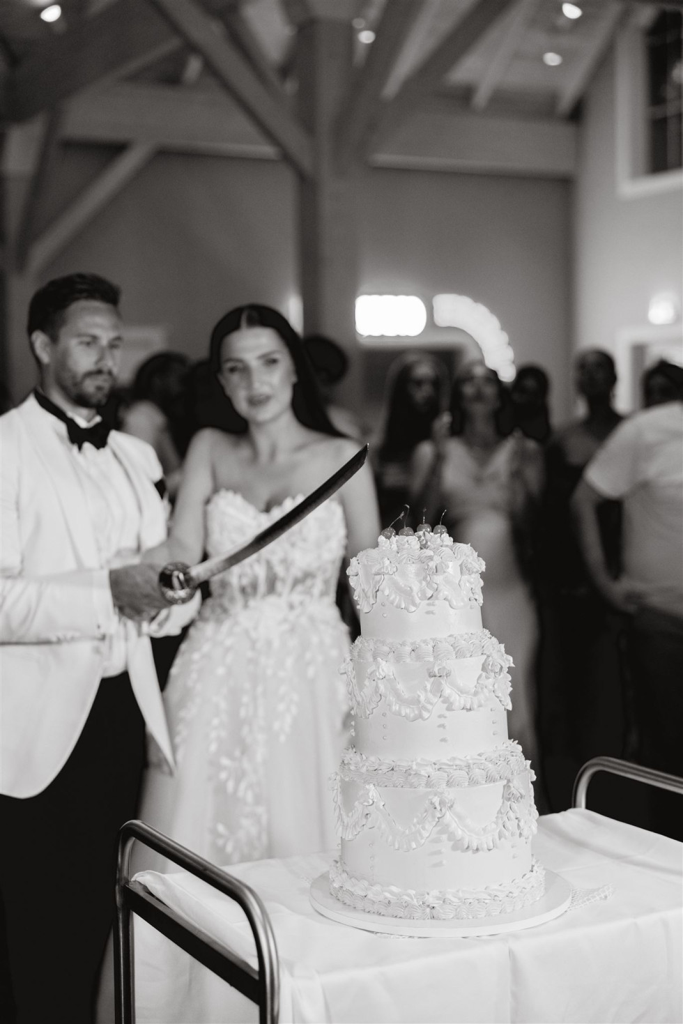 Meira Omar och Oskar Nordstrand bröllopstårta