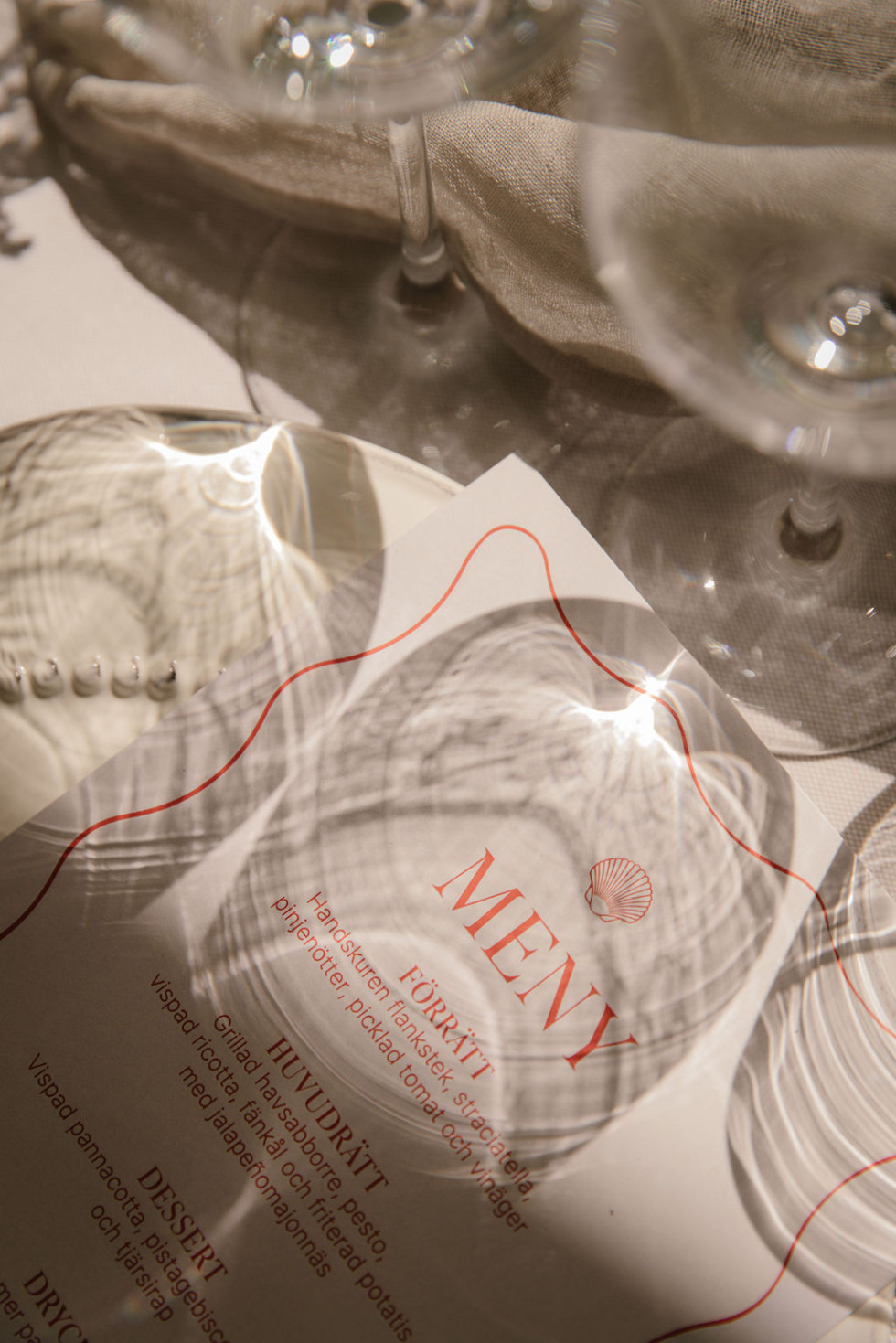 Bild på en bröllopsmeny