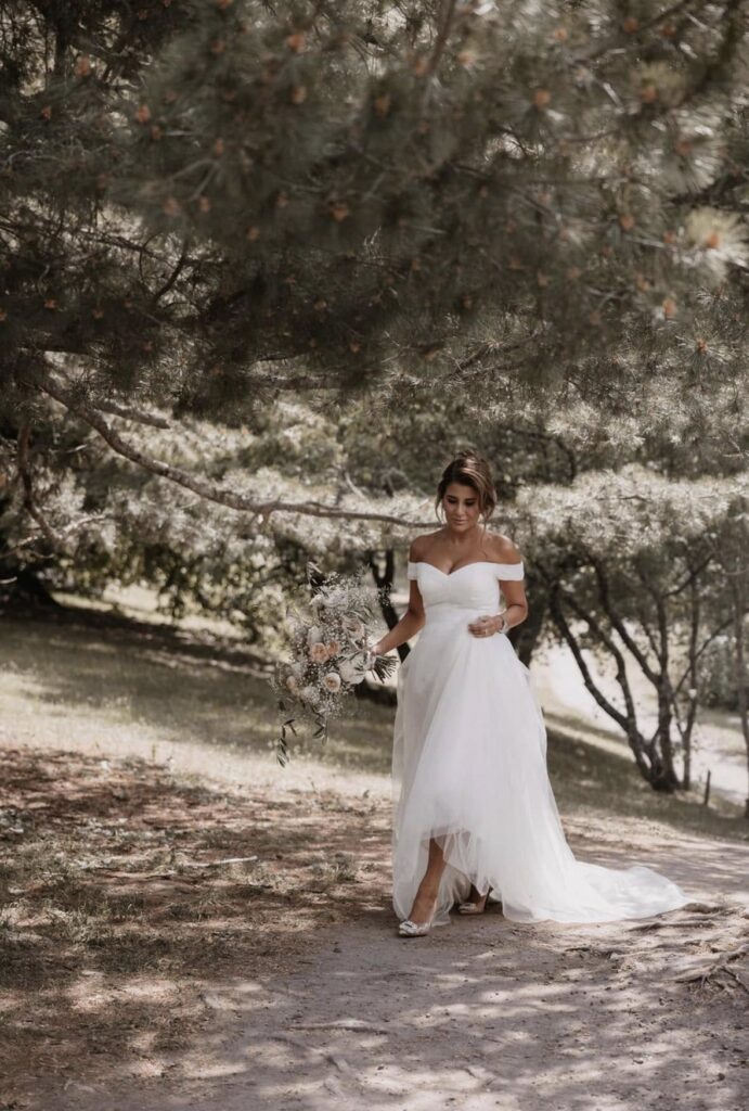 wedding bride in nature