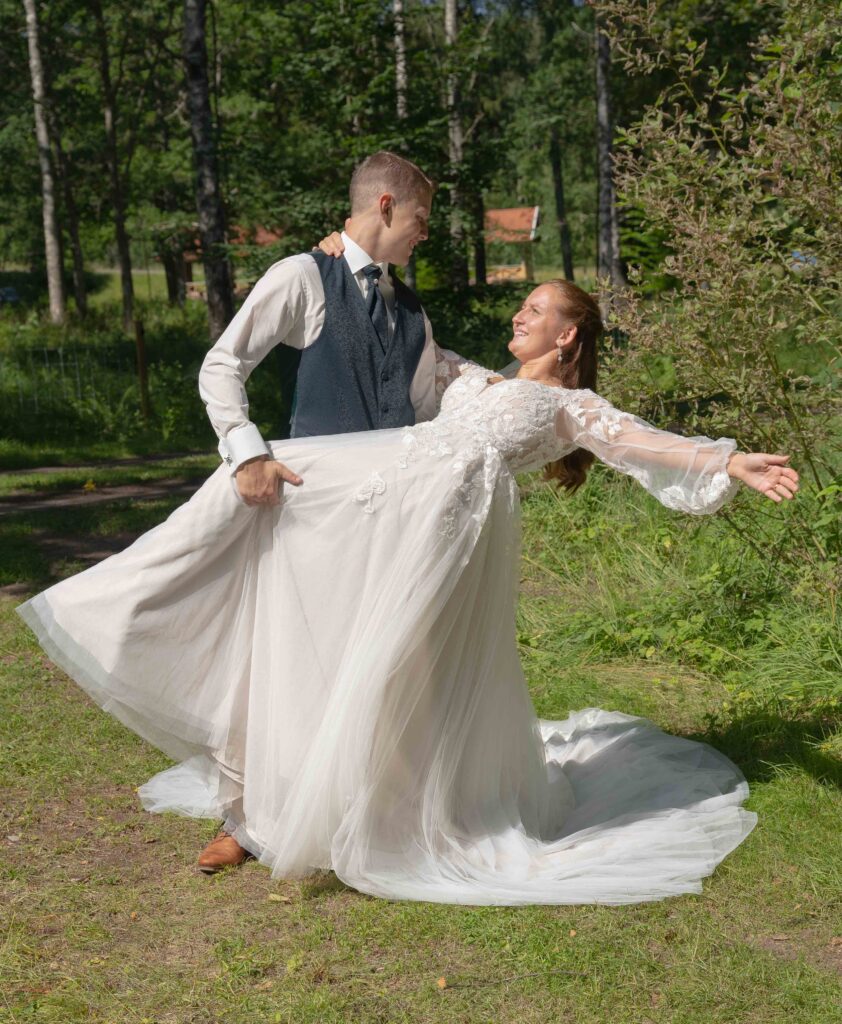 videgraferna bröllopsbild på brudpar