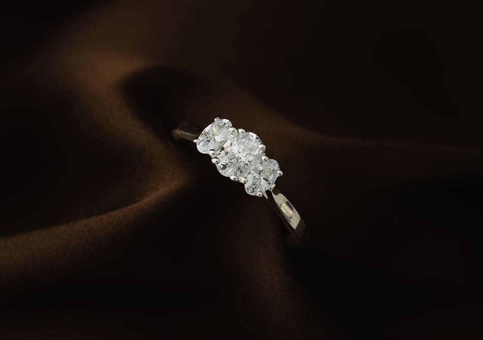 vanbruun forlovningsring - solitarring i platina med rund briljantslipad diamant